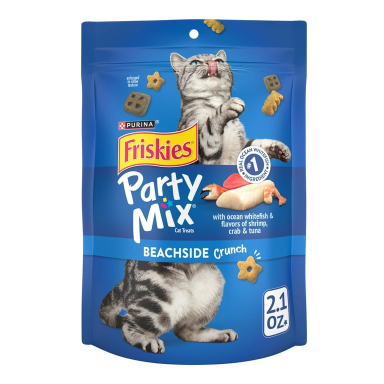 Purina Friskies Party Mix, Whitefish Tuna Beachside Crunch Cat