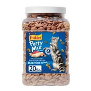 Purina Friskies Party Mix Cat Treats, Beachside Crunch Snacks, 20 oz. Canister