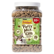 Purina Friskies Party Mix Natural Catnip Flavor Yums Treats for Cats, 20 oz Canister