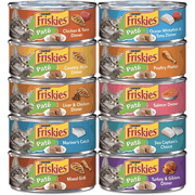 Purina Friskies Pate Wet Canned Cat Food Variety Pack (20 servings) 10 cans