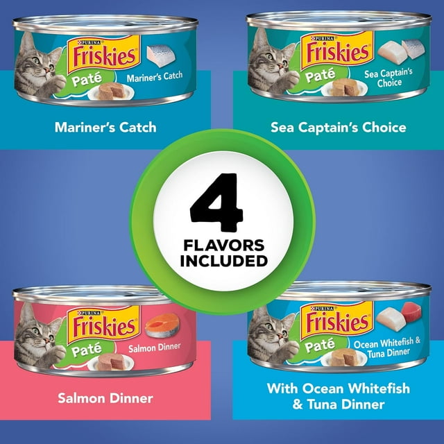Purina Friskies Pate Wet Cat Food For Adult Cats & Kittens, Seafood