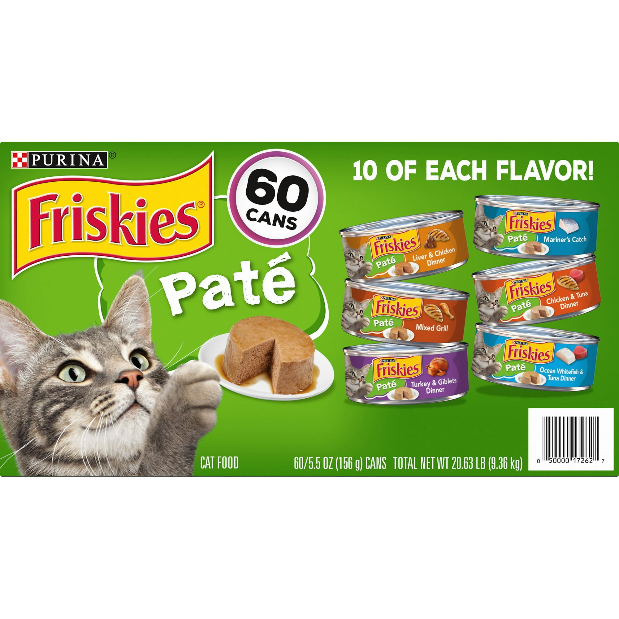 Purina Friskies Pate Wet Cat Food, Variety Pack (5.5 oz., 60 ct ...