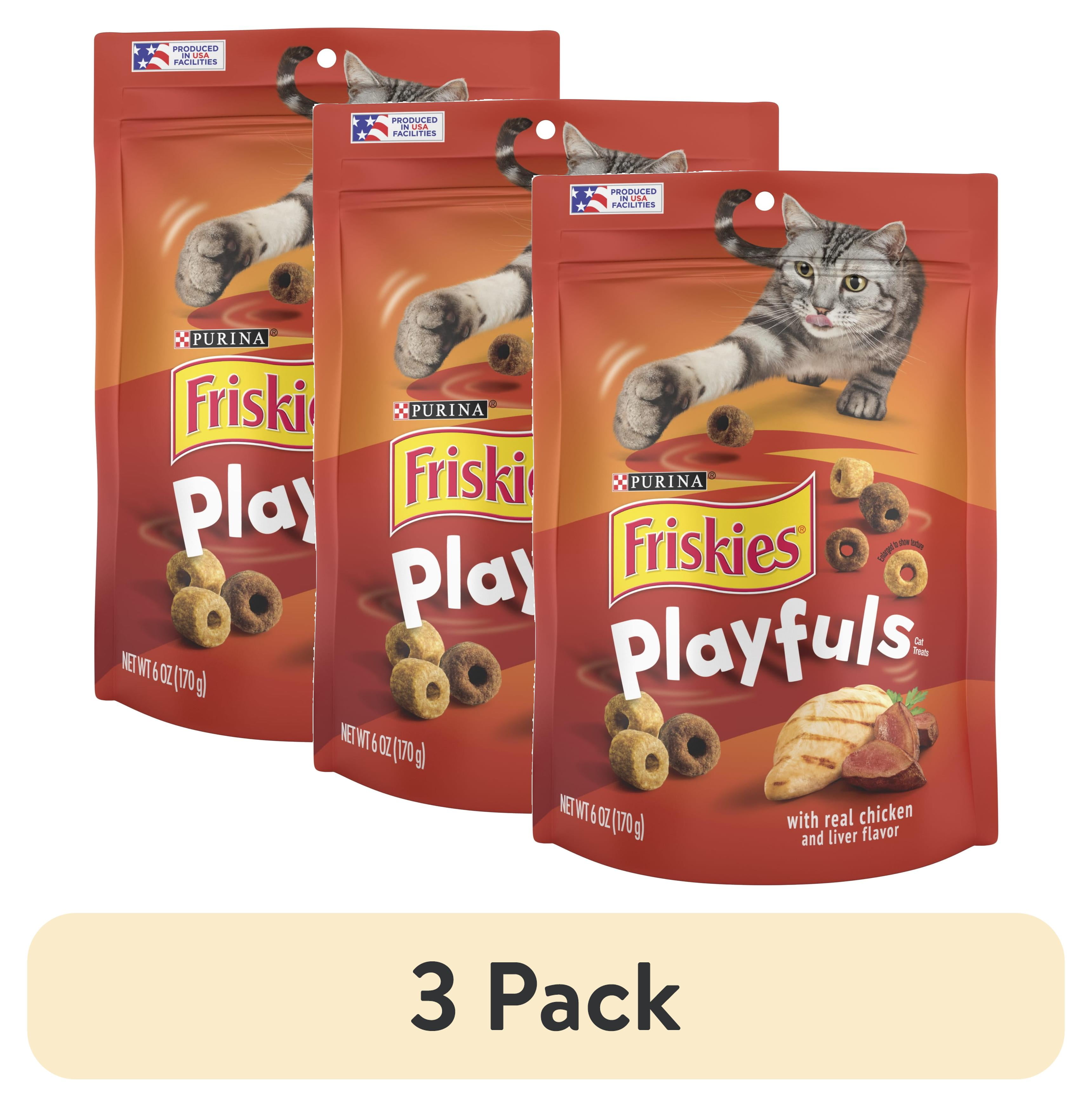 Purina Friskies Playfuls Crunch Pouches Chicken and Liver Flavor Cat Treats Walmart