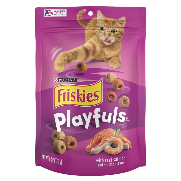 Purina Friskies Playfuls Cat Treats Salmon Shrimp 6 oz Bag