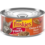 Purina Friskies Prime Filets Gravy Wet Cat Food for Adult Cats, Soft Tuna, 5.5 oz Can