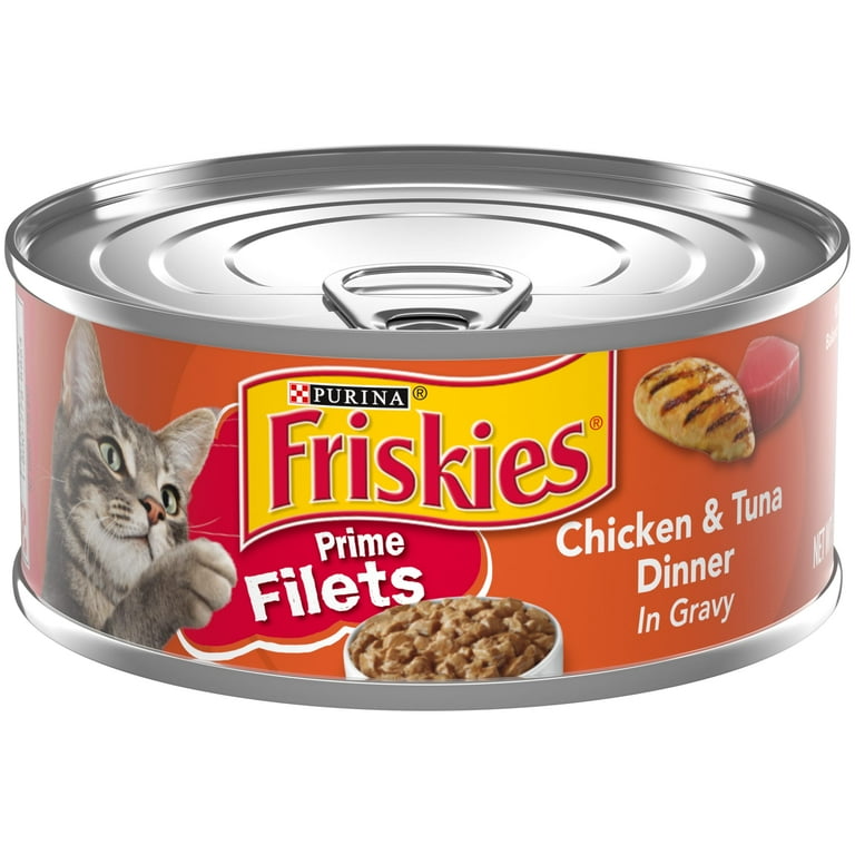 Purina Friskies Prime Filets Gravy Wet Cat Food for Adult Cats Soft Tuna 5.5 oz Can