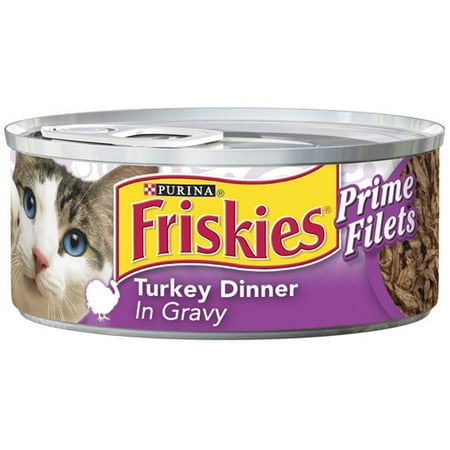 Purina Friskies Prime Filets, Turkey Dinner in Gravy, Wet Cat Food, 5.5 oz Can