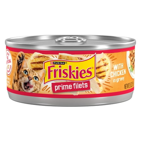 Purina Friskies Prime Filets With Chicken in Gravy, Wet Cat Food, 5.5 oz Can