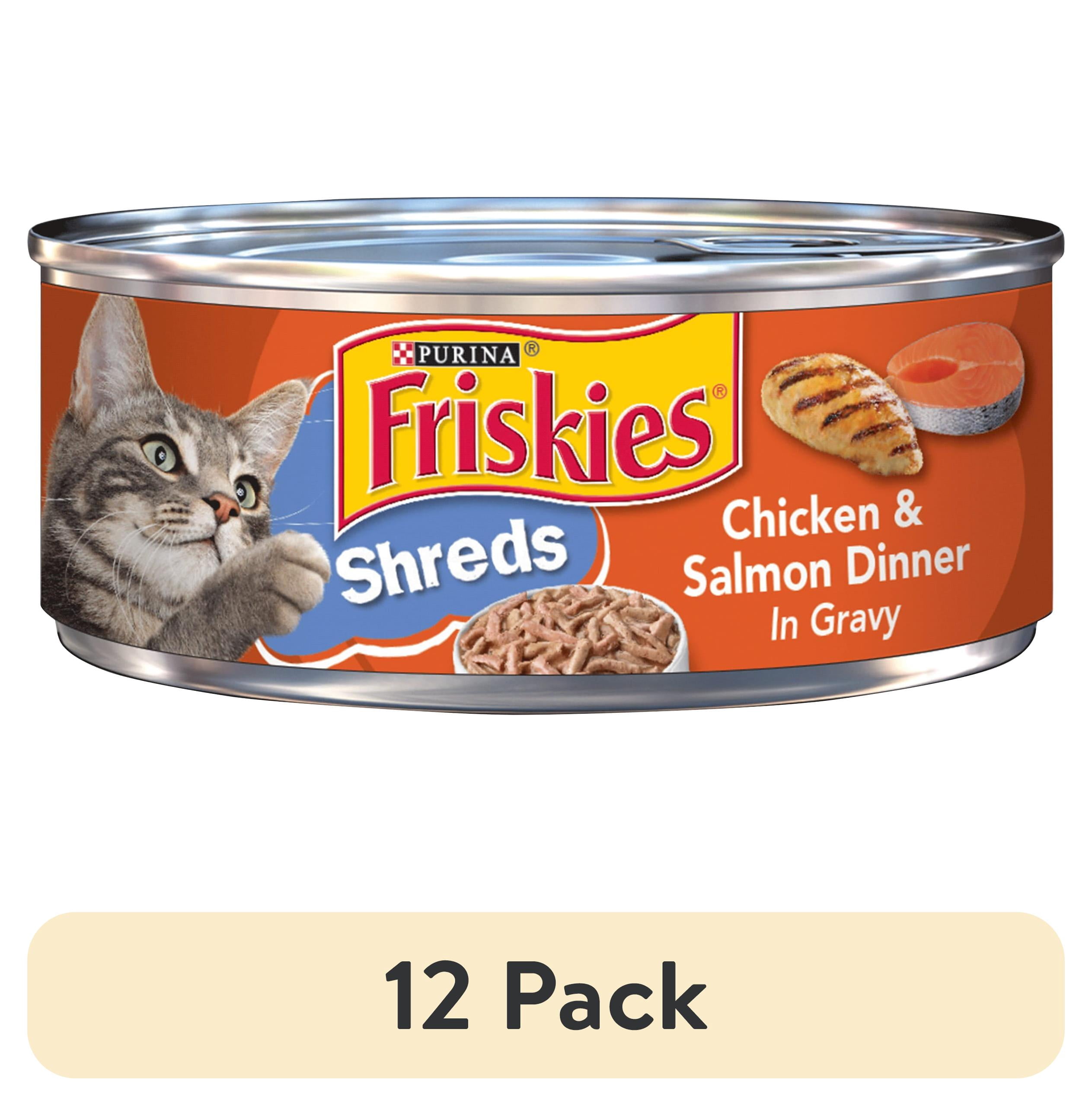 (12 pack) Purina Friskies Shreds Gravy Wet Cat Food, Soft Chicken