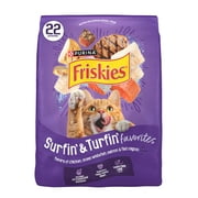 Purina Friskies Surfin and Turfin Dry Cat Food Flavors of Chicken, Whitefish, Salmon and Filet Mignon, 22 lb Bag