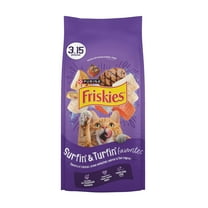 Purina Friskies Surfin and Turfin Dry Cat Food Flavors of Chicken, Whitefish, Salmon and Filet Mignon, 3.15 lb Bag