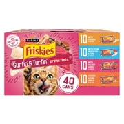 Purina Friskies Surfin' and Turfin' Variety Pack, Wet Cat Food, 5.5 oz Cans, 40 Pack