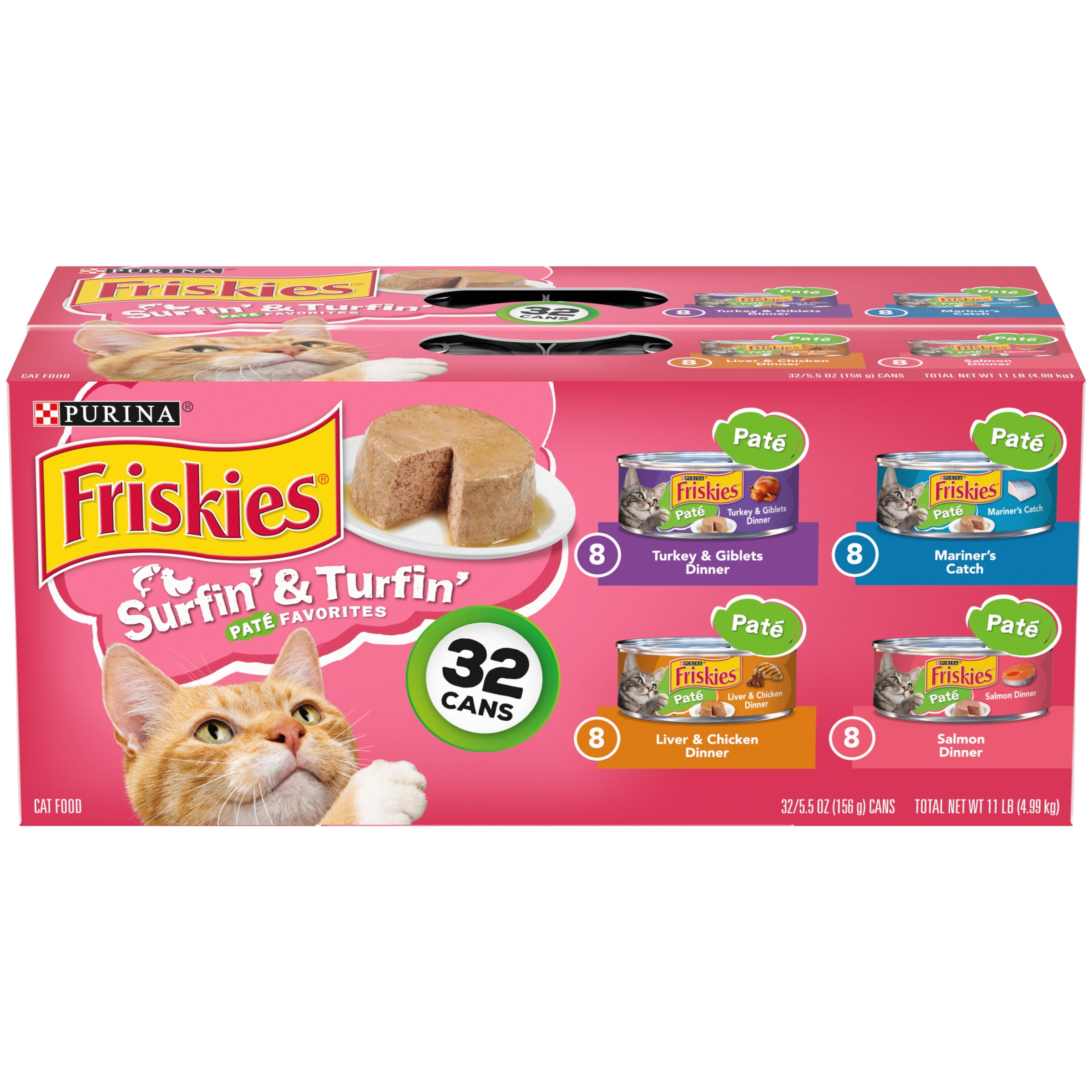 Purina Friskies Surfin' and Turfin' Wet Cat Food Variety Pack, 5.5 oz