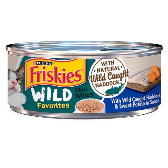 Purina Friskies Sweet Potato Flavor Pate, Wet Cat Food, 5.5 oz Cans, 24 Count