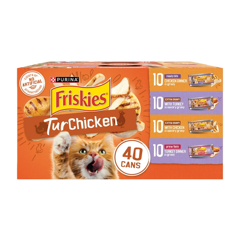 Purina Friskies Turchicken Wet Cat Food, Extra Giblets Shredded