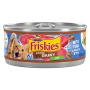 Purina Friskies Wet Cat Food Gravy Pate, Tuna, Wet Cat Food, 5.5 oz. Can