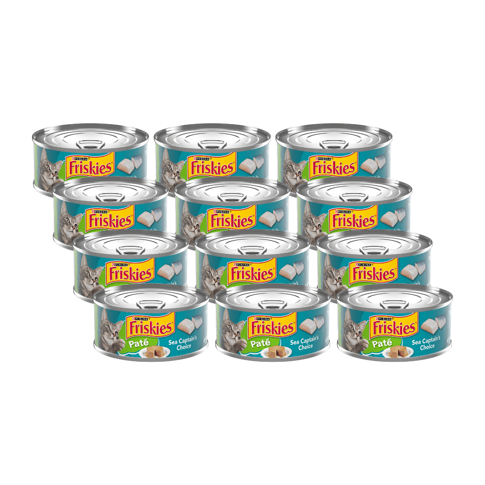Purina Friskies Wet Cat Food, Sea Captain’s Choice Pate, 100 Complete