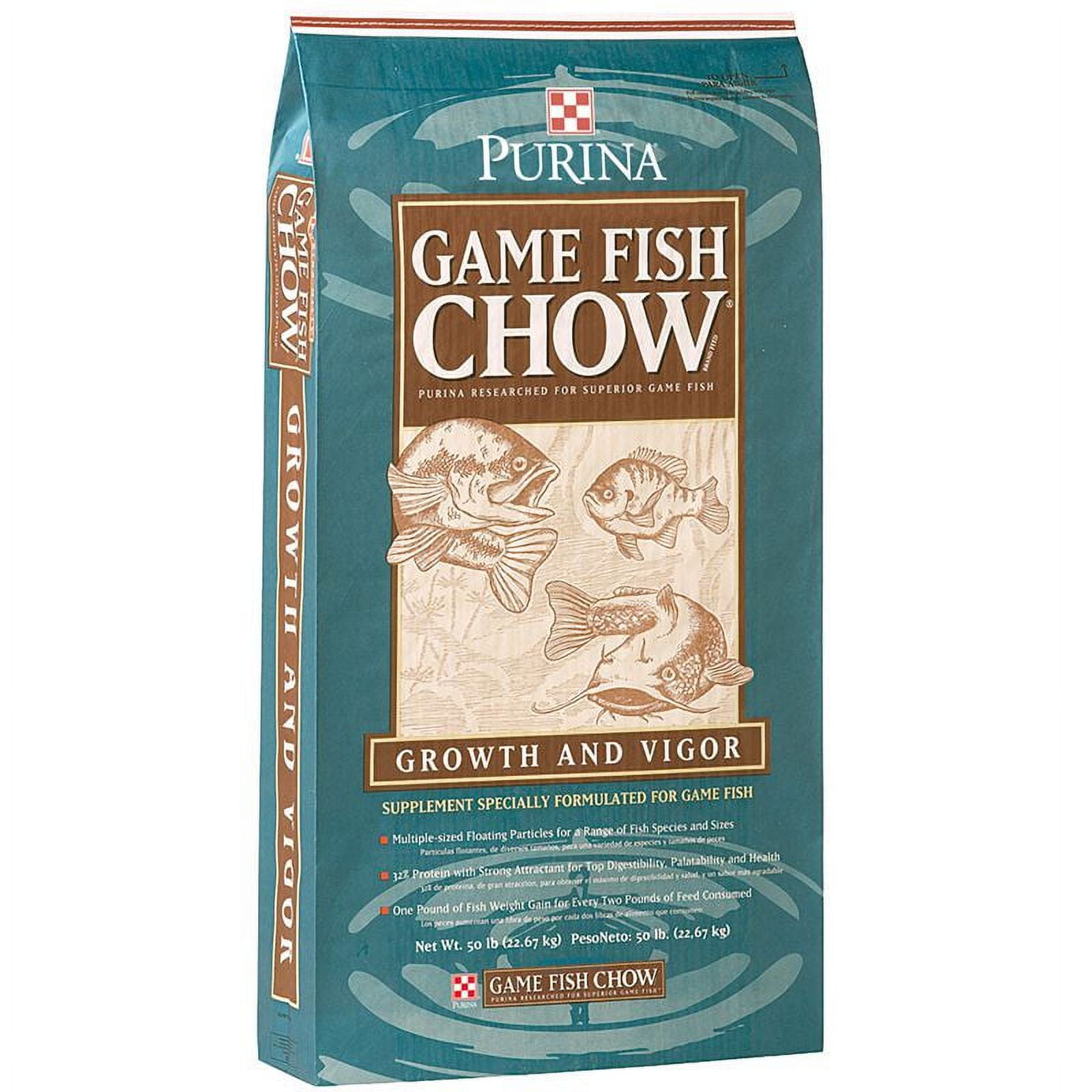 Purina Game Fish Chow, Floating Pond Fish Food Pellets, 50 lbs