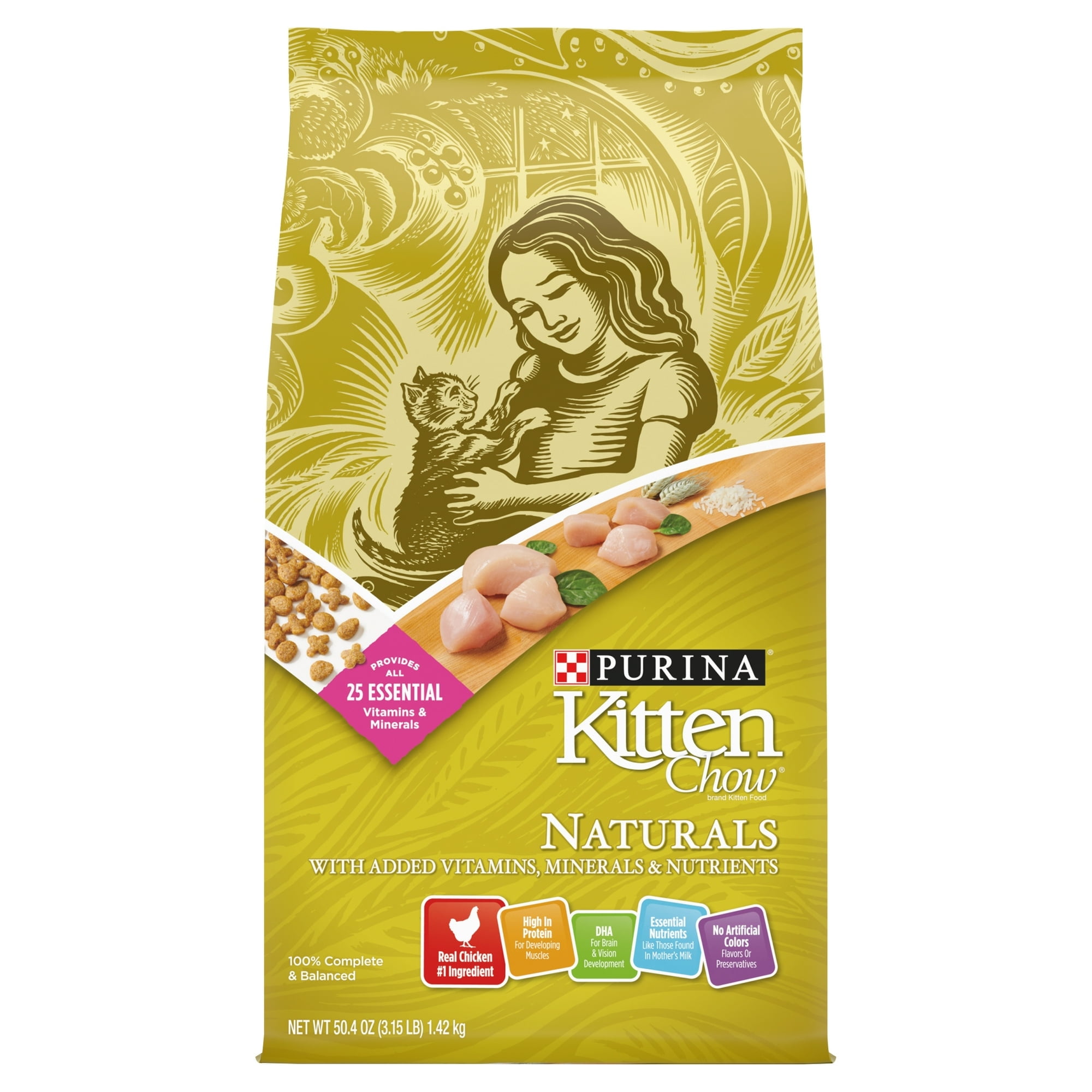 Purina Kitten Chow Natural, High Protein Dry Kitten Food, Naturals