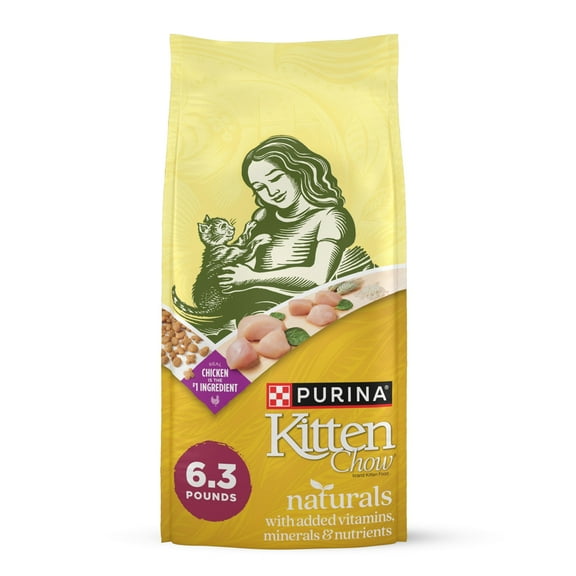 Purina Kitten Chow Naturals, Indoor Dry Kitten Food, Chicken, 6.3 lb Bag
