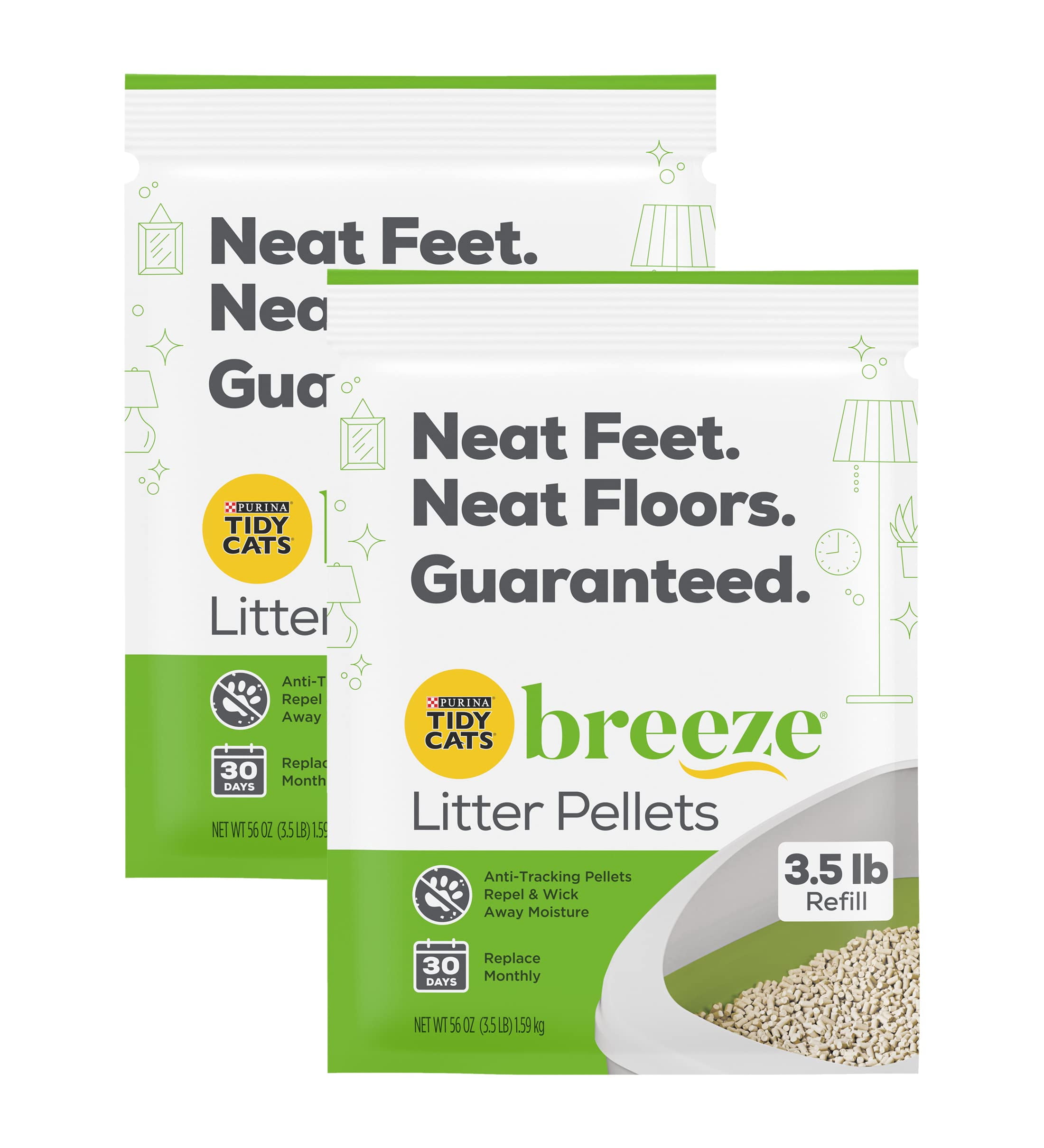 Purina Litter Tidy Cat Breeze Pellets, 3.5 lb, 2 Packs C80