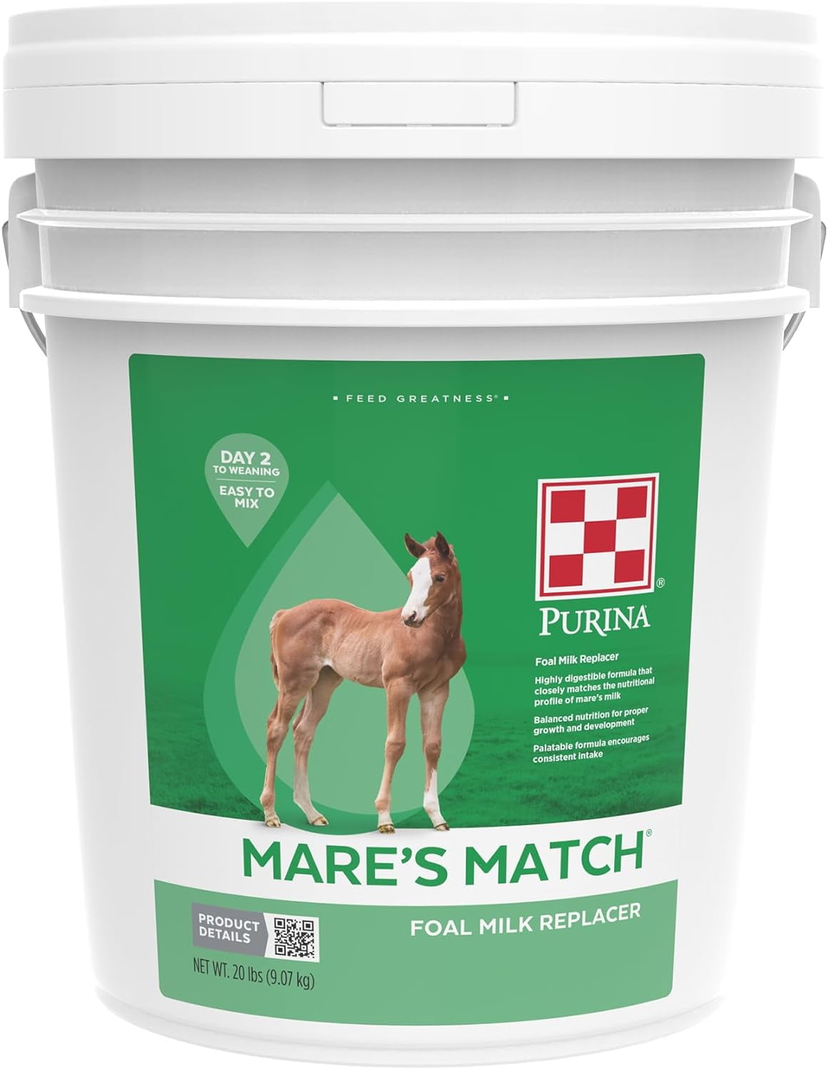 Purina Mare's Match, Foal Milk Replacer for Horses, 20 lbs