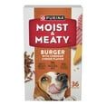 thumbnail image 1 of Purina Moist & Meaty Dry Dog Food, Soft Beef Burger with Cheddar Cheese, 6 oz Pouch (36 Pack), 1 of 12