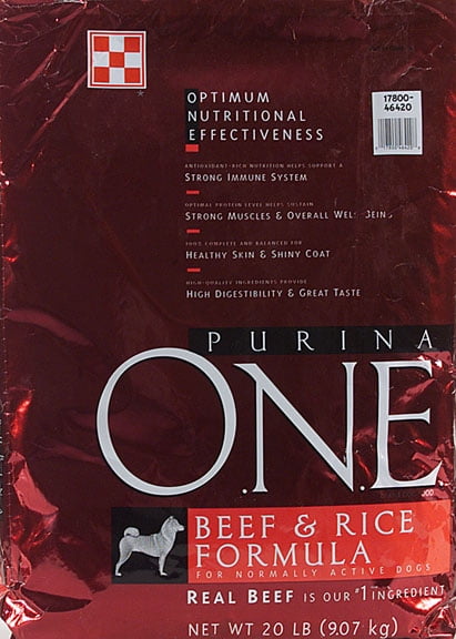 Purina ONE Beef & Rice Dry Dog Food, 20 Lb.