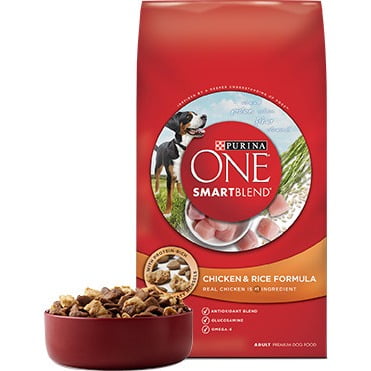 Purina ONE Chicken & Rice Formula Adult Premium Dog Food, 18 Lb.