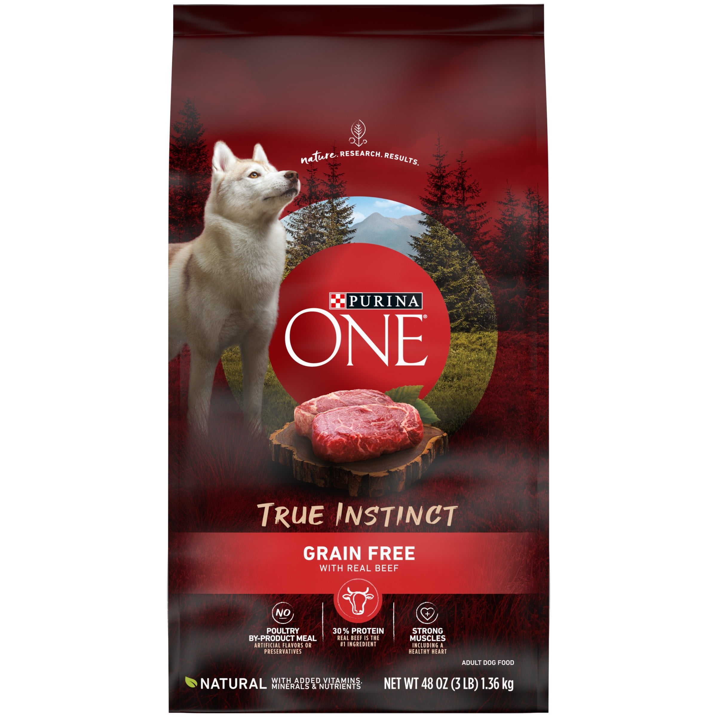 Purina ONE Grain Free Natural Dry Dog Food, True Instinct With Real ...