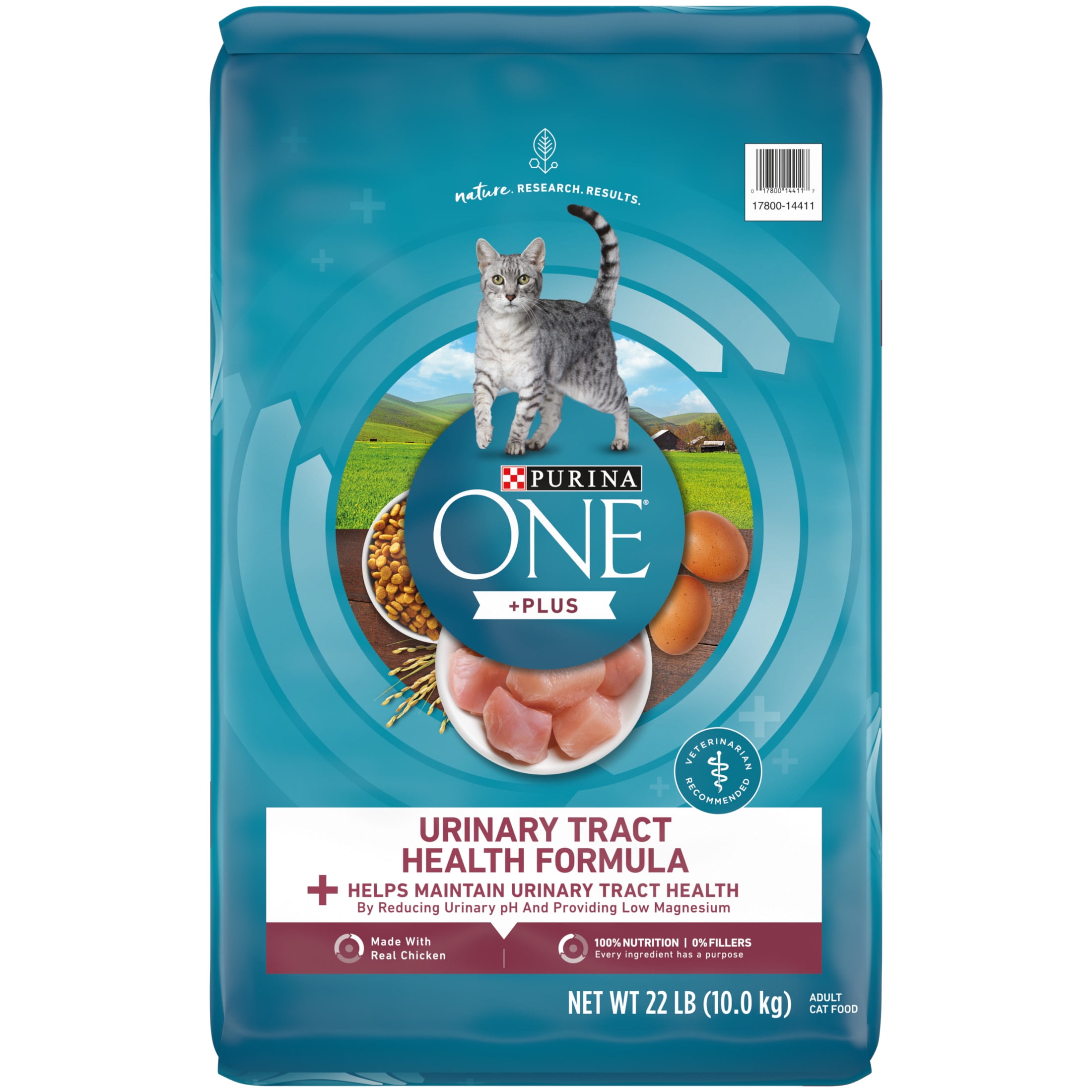 Purina ONE Plus Uniary Tract Health Formula Dry Cat Food Chicken 7 lb Bag