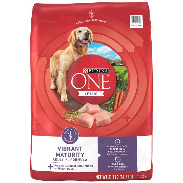 Purina ONE High Protein Dry Senior Dog Food Plus Vibrant Maturity Adult