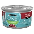 thumbnail image 1 of Purina ONE, Natural Grain Free Beef, Wet Cat Food Pate, 3 oz Cans, 24 Pack, 1 of 11