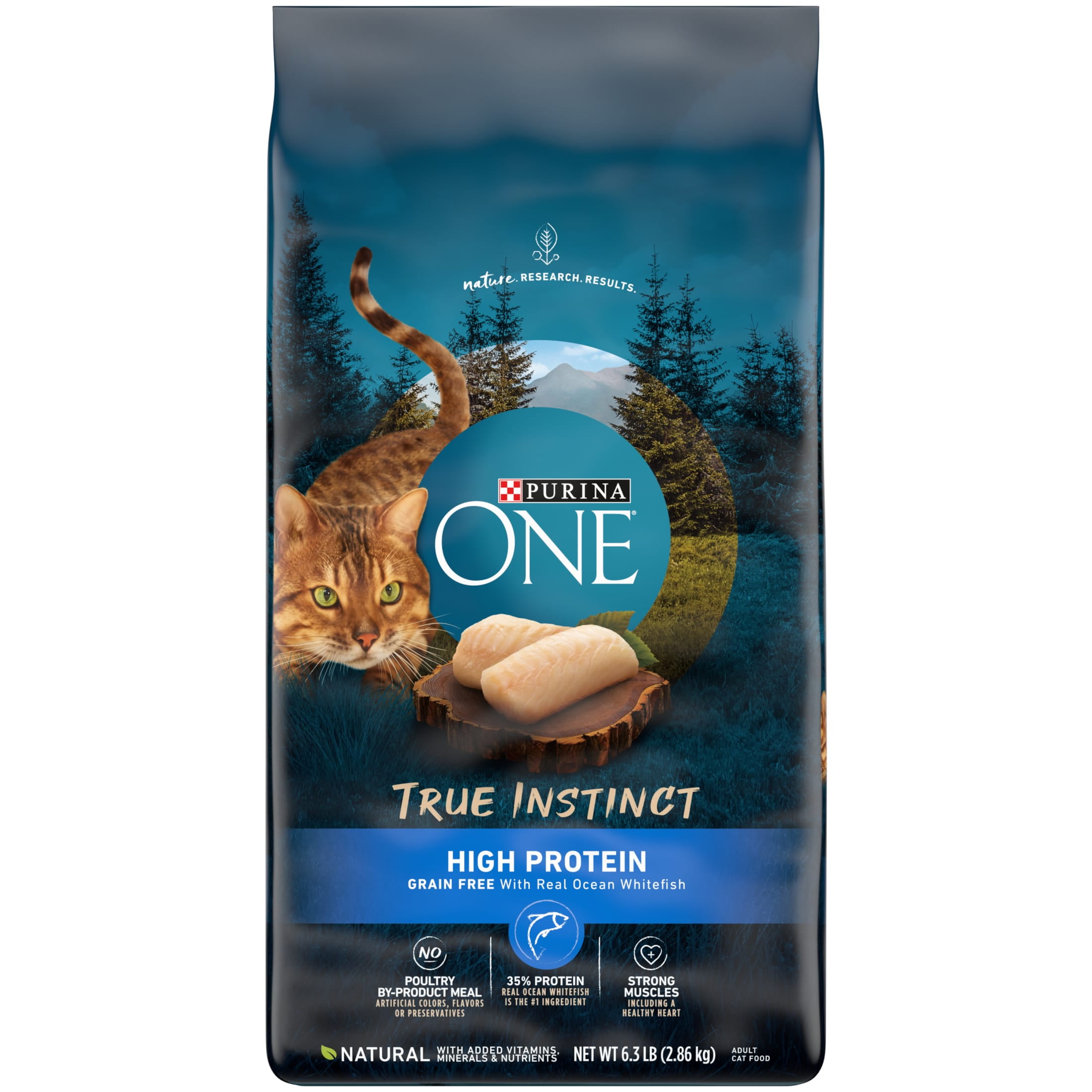 Purina ONE True Instinct High ProteinDry Cat Food Ocean Whitefish 6.3 lb Bag Walmart