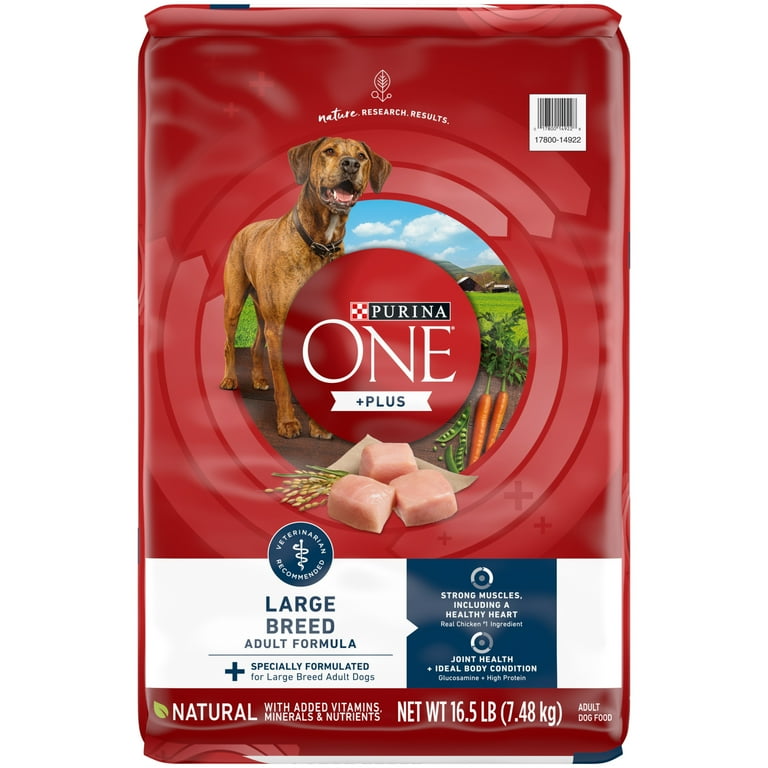 Purina One +Plus Dry Dog Food High Protein Healthy Weight, Real Turkey 16.5  lb Bag