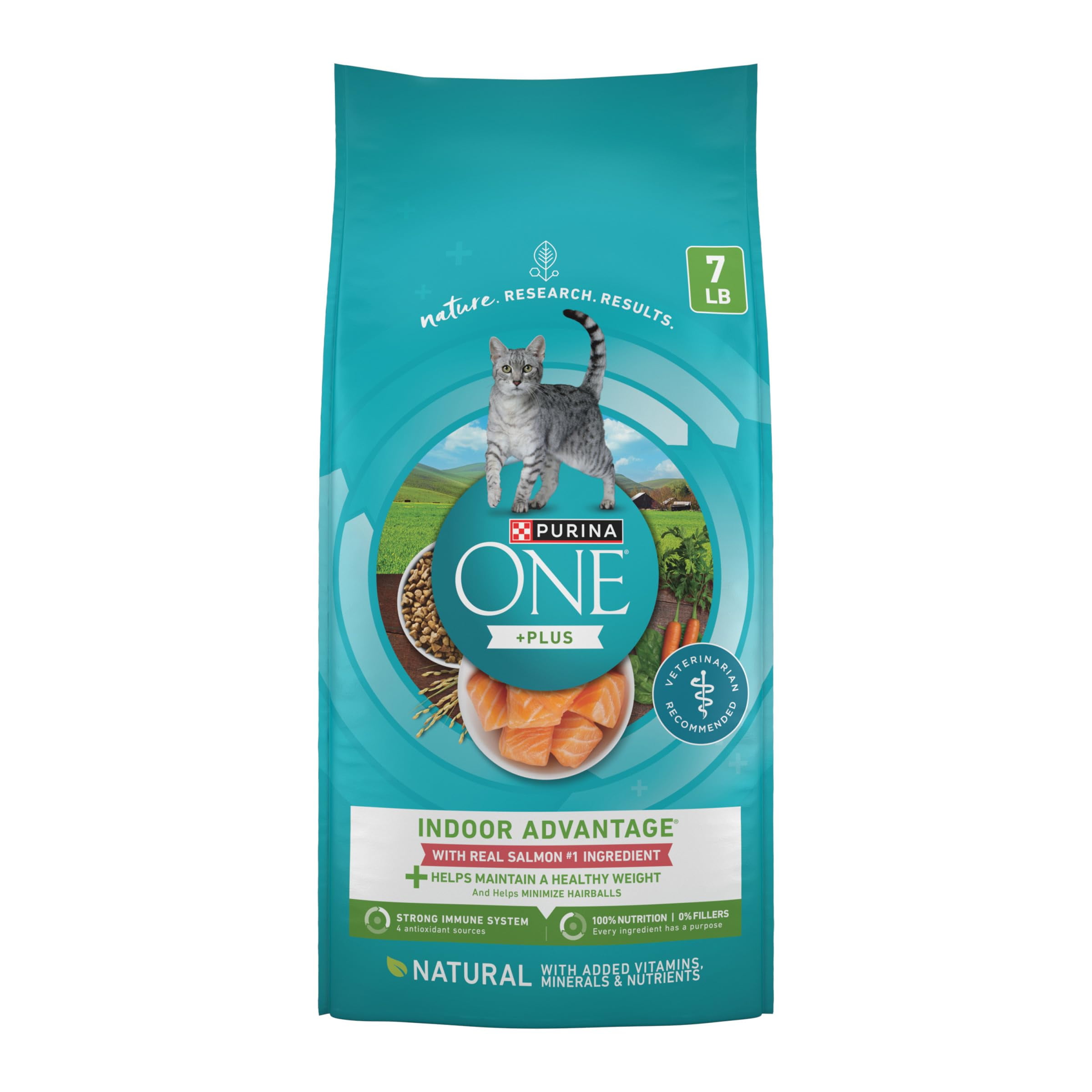 Purina ONE Natural Low MMF7 Fat, Indoor Dry Weight Control High Protein Cat Food Plus Indoor