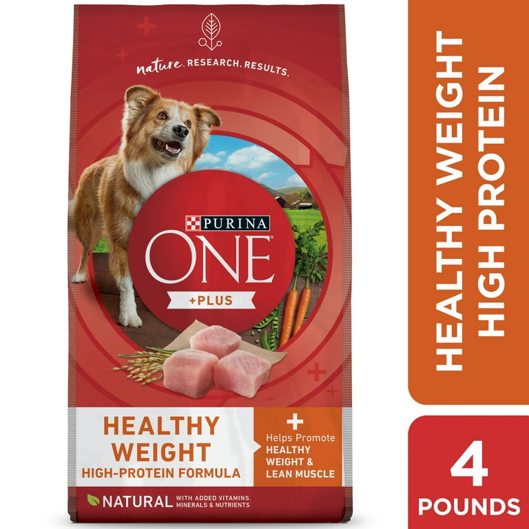 Purina One +Plus Dry Dog Food High Protein Healthy Weight, Real Turkey 16.5  lb Bag