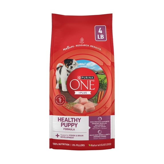 Purina ONE Natural, High Protein Dry Puppy Food, Plus Healthy Puppy Formula, 4 lb.