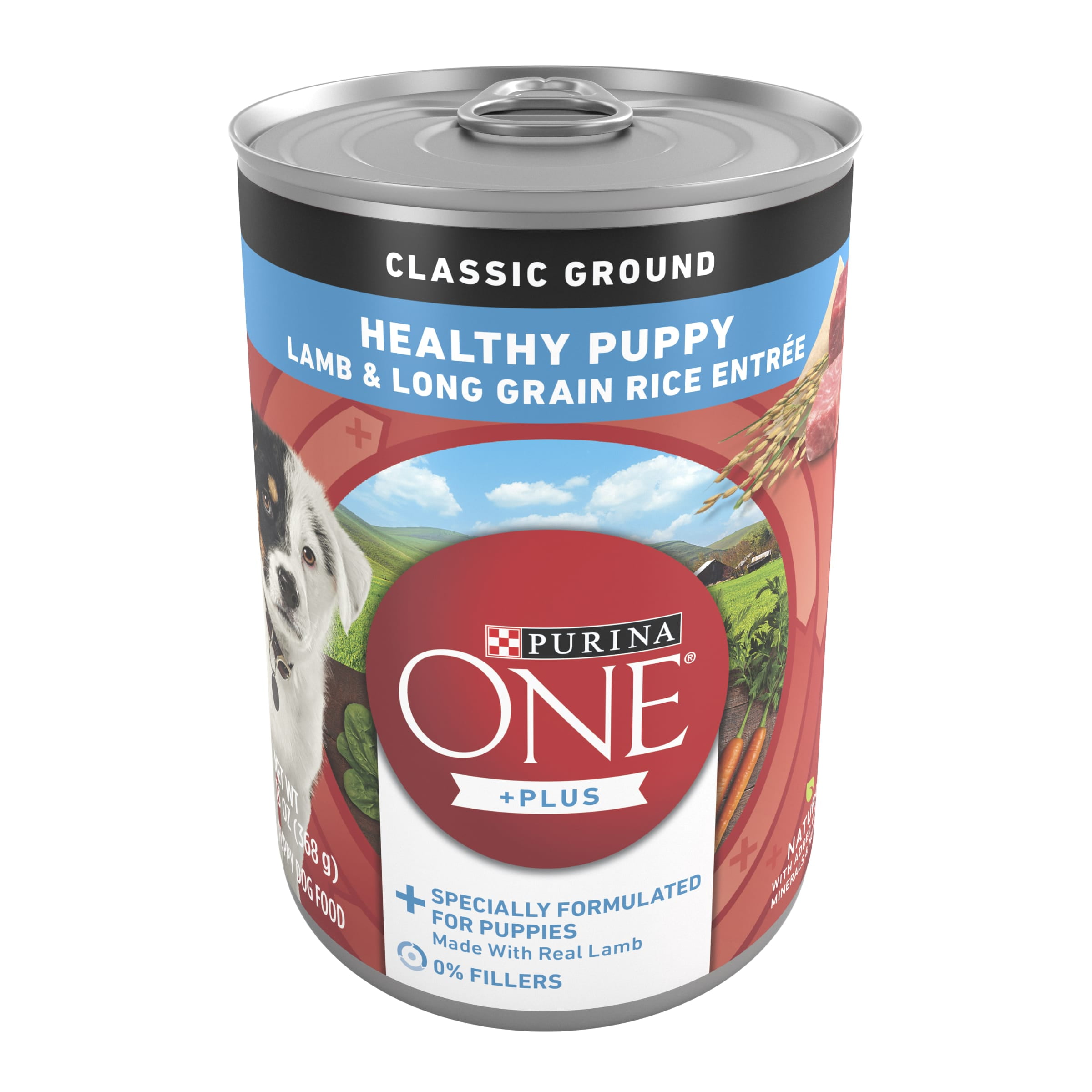 Purina ONE SmartBlend Classic Healthy Puppy Ground Lamb & Long Grain Rice Canned Dog Food Purina ONE SmartBlend Classic Healthy Puppy Ground Lamb & Long Grain Rice Canned Dog Food
