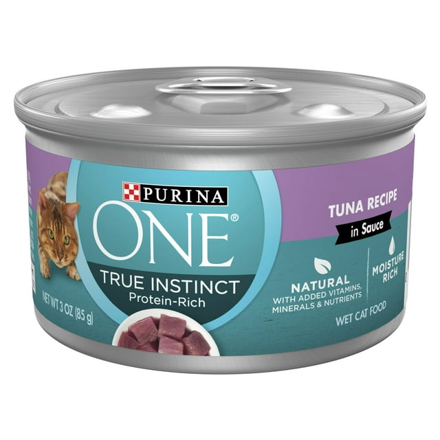 Purina ONE Plus True instinct Wet Cat Food, Natural High Protein Tuna