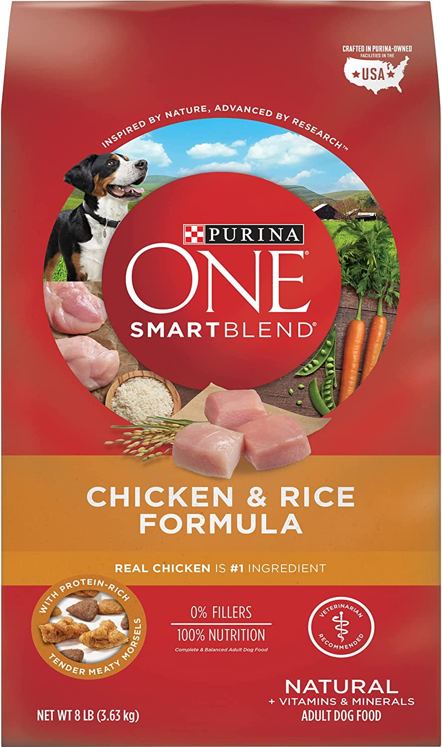 Purina ONE SmartBlend 1780017380 8lb Chicken and Rice Recipe Adult Dry