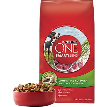 Purina ONE SmartBlend Lamb & Rice Formula Adult Premium Dog Food, 18 Lb.