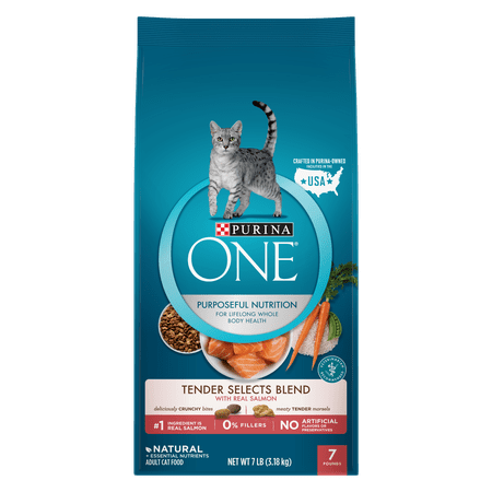 Purina One Tender Selects Blend Dry Cat Food Salmon, 7 lb Bag - Image 14