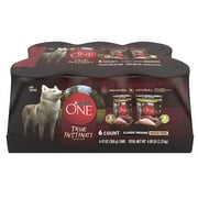 Purina ONE True Instinct Classic Ground Grain-Free Formulas With Real Turkey and Venison, and With Real Chicken and Duck Wet High Protein Dog Food Variety Pack