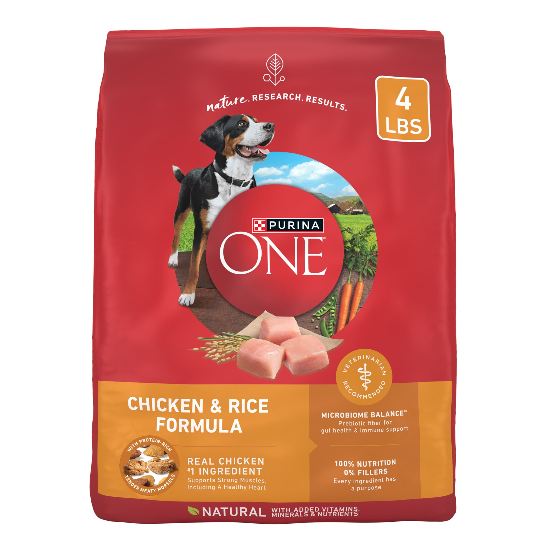 Purina One Adult Dog Food- High Protein, Real Chicken & Rice, 4 lb