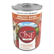 Purina One +Plus Lamb and Brown Rice Wet Dog Food, 13 oz Can
