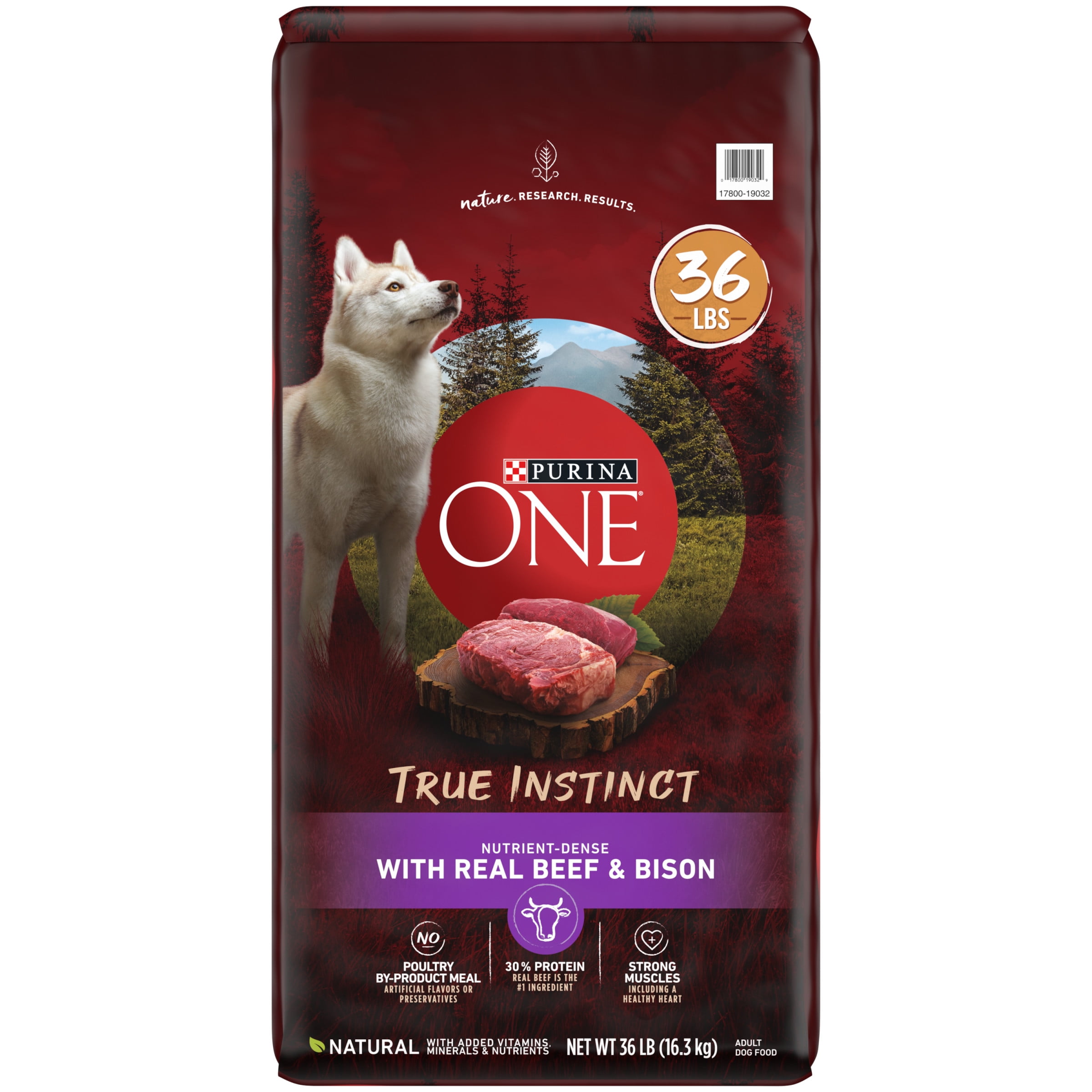 Purina One True Instinct Wet Dog Food Beef and Bison, 36 lb Bag