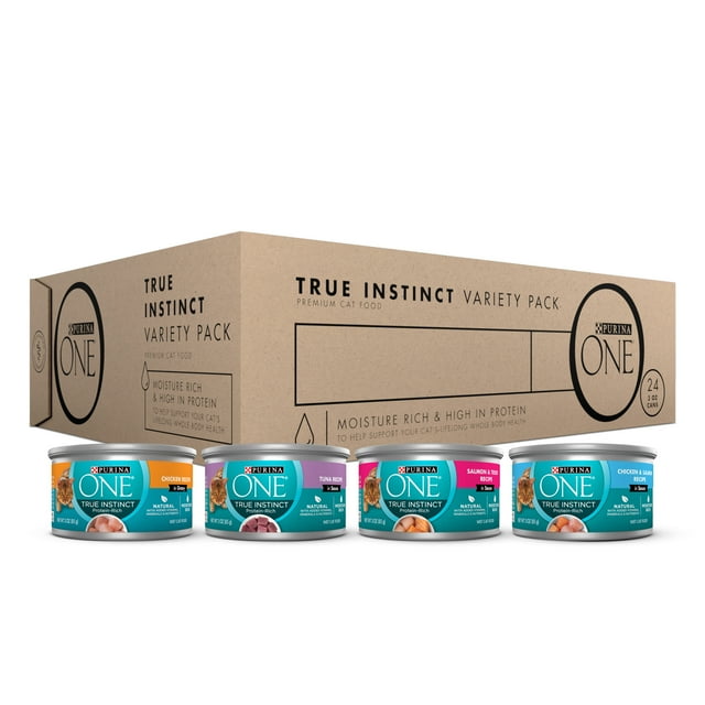 Purina One Wet Cat Food Variety Pack, 3 oz Cans (24 Pack)