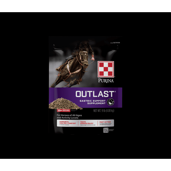 Purina Outlast Gastric Support Horse Supplement, Digestive Supplement for Horses, 9 lbs