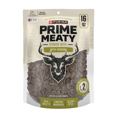 Purina PRIME Bits Dog Treats, with Real Wild Venison Natural Tender Dog Snacks, 16 oz Pouch